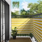 vidaXL Balkon Scherm Geel en Wit 110 x 1000 cm Oxford Stof