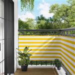 vidaXL Balkon Scherm Geel en Wit 100 x 500 cm Oxford Stof