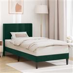 vidaXL Bedframe met hoofdeinde Donkergroen 90 x 190 cm Fluweel