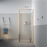 Draaideur Sealskin Contour met Zijwand 90x90x200 cm, 6 mm Helder Veiligheidsglas met Antikalklaag Ge