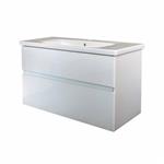 Badkamermeubel Best Design Quick-Greeploos 80x56x44cm Onderkast + Wastafel Wit