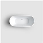 Clou InBe Vrijstaand Ligbad Ovaal 178x80x56 cm Acryl Wit Met Overloop Wit