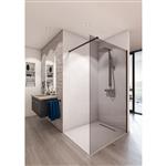 Inloopdouche BWS Free Time 100x200 cm Rookglas Timeless Coating Mat Zwart Profiel
