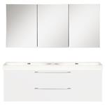 Badkamermeubelset Differnz Somero Met Keramiek Wastafel 120 cm Hoogglans Wit (Inc. Spiegelkast)