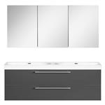 Badkamermeubelset Differnz Somero Met Keramiek Wastafel 120 cm Antraciet (Inc. Spiegelkast)