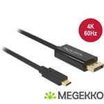 Delock 85257 Kabel USB Type-C male > DisplayPort male (DP Alt Mode) 4K 60 Hz 3 m zwart