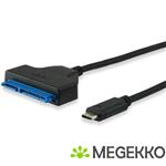 Equip 133456 USB Type C SATA Zwart kabeladapter/verloopstukje