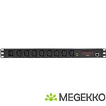 LogiLink PDU8P01 8AC-uitgang(en) 1U Zwart energiedistributie.