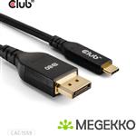 CLUB3D USB Type-C Cable to DP 2.1 Bi-Directional VESA DP80 Certified Cable M/M 1m/3.28ft