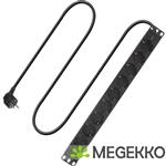 ACT Stekkerdoos PDU 19 inch  CEE7/7 8-voudig type F. 2.5m H05VV-F 3G1.5