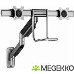 Gembird Monitorarm met Gasveer en Muurbevestiging voor 2 Monitoren