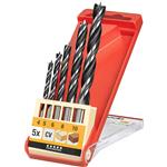 KWB Hout-spiraalboorset 5-delig - 4, 5, 6, 8, 10 mm