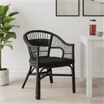 vidaXL Stapelstoel Zwart 60 x 60 x 81 cm Rattan