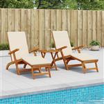 vidaXL Ligstoelkentingen en opvouwbare zonnebader 2 pcs