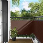 vidaXL Balkon Scherm Bruin 100 x 700 cm Oxford Stof