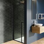 Nisdeur Riho Lucid GD101 Omkeerbaar Verstelbaar Aluminium 200x80 cm Mat Zwart