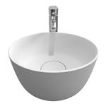 Waskom Riho Oval Opbouw Ovaal 38x33 cm Mat Wit