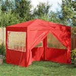 vidaXL Partytent Rood 250 x 250 x 240 cm PE en staal