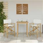 vidaXL Vouwbare Regisseursstoel 2 pcs Naturel Bamboe