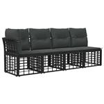vidaXL 4-Zits Tuin Sofa met Linker Arm 4 pcs 4-Aantal zitplaatsen