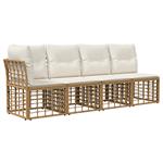 vidaXL 4-Zits Tuin Sofa met Linker Arm 4 pcs 4-Aantal zitplaatsen