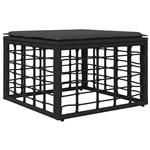vidaXL Tuinvoetenbank Zwart poly rattan