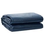 vidaXL Zwembadbedekking Extra Zwaar Zwart en Blauw 381 cm PE