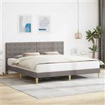 vidaXL Bedframe met hoofdeinde Taupe 180 x 200 cm Stof
