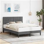 vidaXL Bedframe met hoofdeinde Donkergrijs 140 x 200 cm Fluweel