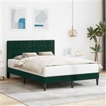 vidaXL Bedframe met hoofdeinde Donkergroen 120 x 190 cm Fluweel