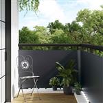 vidaXL Balkon Scherm Donkergrijs 400 x 80 cm poly rattan