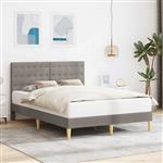 vidaXL Bedframe met hoofdeinde Taupe 160 x 200 cm Stof