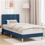 vidaXL Bedframe met hoofdeinde Blauw 100 x 200 cm Stof
