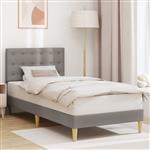 vidaXL Bedframe met hoofdeinde Taupe 80 x 200 cm Stof