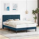 vidaXL Bedframe met hoofdeinde Blauw 120 x 190 cm Fluweel