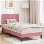 vidaXL Bedframe met hoofdeinde Roze 100 x 200 cm Fluweel