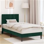 vidaXL Bedframe met hoofdeinde Donkergroen 100 x 200 cm Fluweel