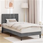 vidaXL Bedframe met hoofdeinde Donkergrijs 80 x 200 cm Fluweel