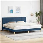 vidaXL Bedframe met hoofdeinde Blauw 200 x 200 cm Stof