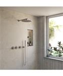 BWS Inbouw Regendouche | Sensa | Gunmetal | Wanduitloop | 30cm Hoofddouche met Handdouche | Stopkran