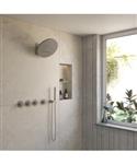 BWS Inbouw Regendouche | Sensa | Geborsteld RVS | Wanduitloop | 32cm Hoofddouche met Handdouche | St