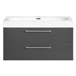 Badkamermeubelset Differnz Somero Met Keramiek Wastafel 80 cm Antraciet