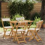 vidaXL Bistrostoelen voor buiten 4 pcs Crèmewit 40 x 53 x 80 cm
