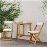 vidaXL Bistrostoelen voor buiten 2 pcs Crèmewit 40 x 53 x 80 cm