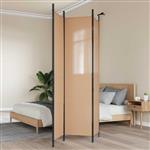 vidaXL 3-Panel Room Divider Beige 150 x 220 cm Stof