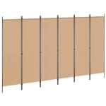 vidaXL 6-Panelen Kamerscherm Beige 300 x 180 cm Stof