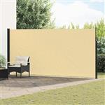 vidaXL Uittrekbaar Zijscherm Zand 600 x 220 cm Polyester
