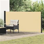 vidaXL Uittrekbaar Zijscherm Zand 600 x 140 cm Polyester