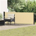 vidaXL Uittrekbaar Zijscherm Zand 500 x 100 cm Polyester