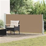 vidaXL Uittrekbaar Zijscherm Taupe 300 x 170 cm Polyester